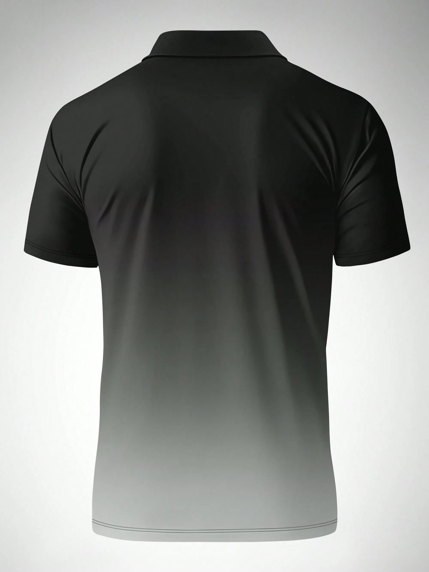 Men's Ombre Print Casual Fashion Short Sleeve Polo Shirt