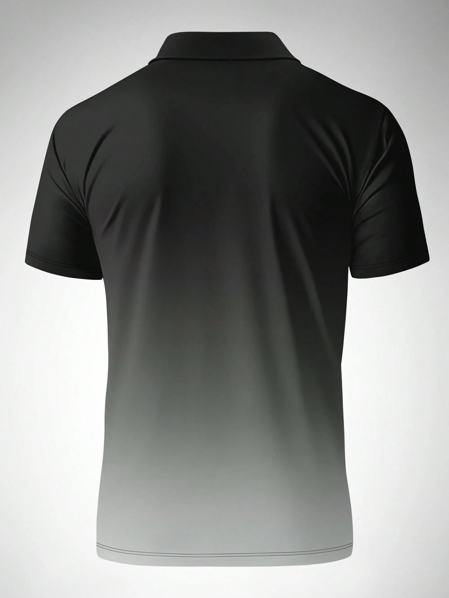 Men's Ombre Print Casual Fashion Short Sleeve Polo Shirt