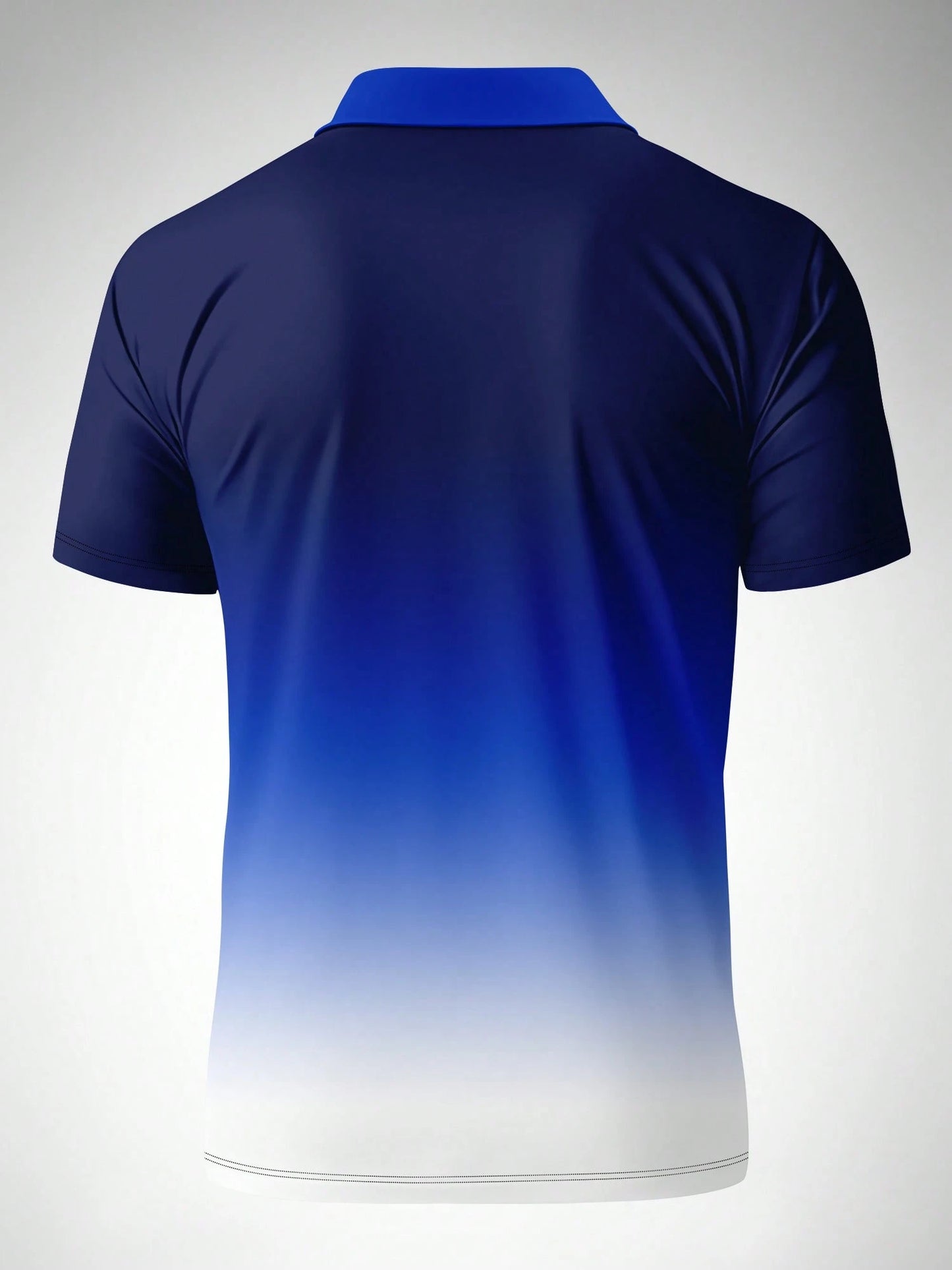 Men's Ombre Print Casual Fashion Short Sleeve Polo Shirt
