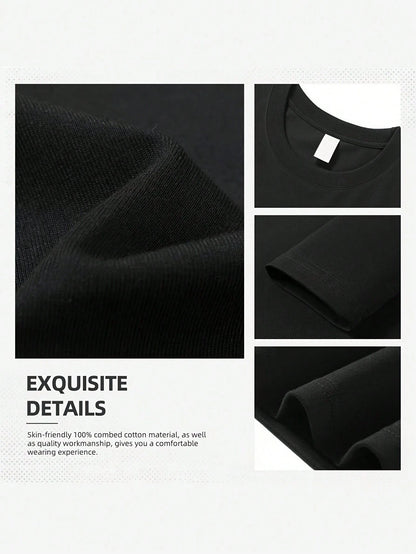 Men's Y2K Gothic Car Print T-Shirt- Loose Fit Street Style Heat Transfer T-Shirt, 100% Cotton Crew Neck Short Sleeve Shirt, Loose Fit Hip Hop Top, Su