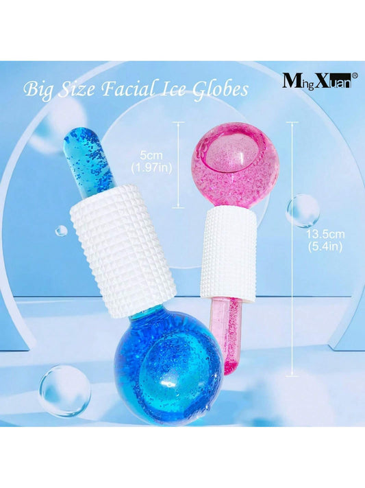 mingxuan 1pc, 2pcs, Two Sizes Available, Ice Wave Ball, Beauty Ice Wave Energy Ball, Efficacy: Improve Skin Firming, Anti-Aging, Ice Cream Face, Daily Facial Allergy, Redness, Fever, Soothing, Appeara