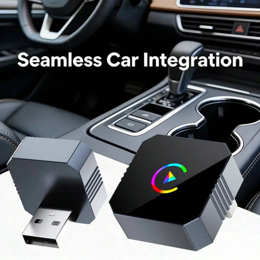 Mini Wireless CarPlay & Android Auto Adapter- Plug & Play, Low-Latency Wired-To-Wireless Conversion, Fast Auto-Connect For Apple & Android, Universal Fit For Most Vehicles