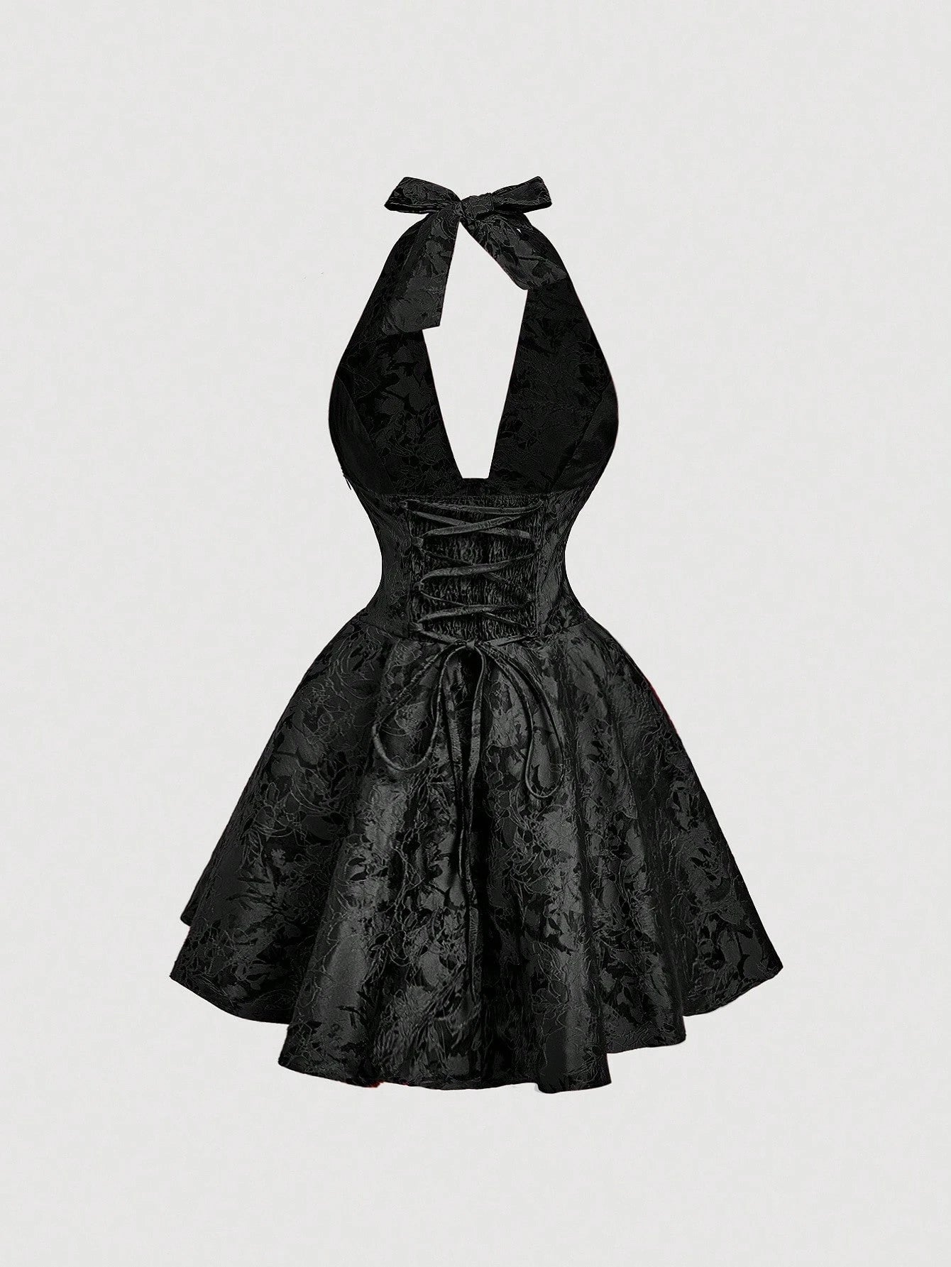 MOD Women's Black Mini Dress With Bowknot Straps