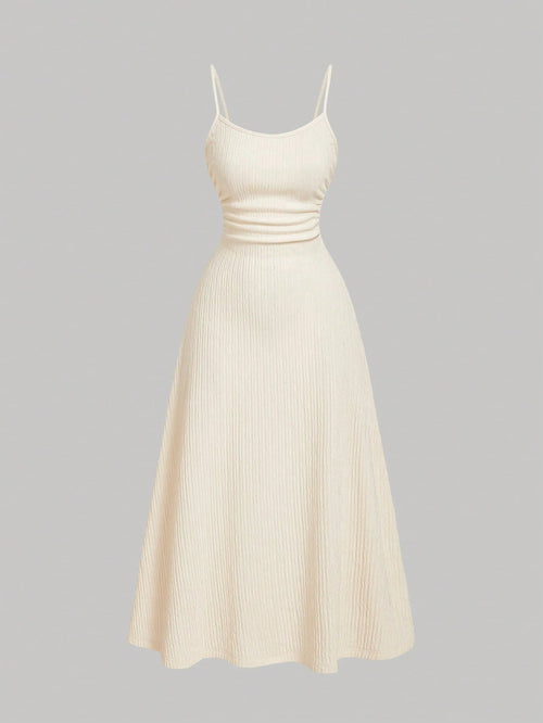 MOD Women's White Sequin Casual Minimalist Elegant Romantic Sleeveless Dress Vacation Summer