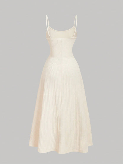 MOD Women's White Sequin Casual Minimalist Elegant Romantic Sleeveless Dress Vacation Summer