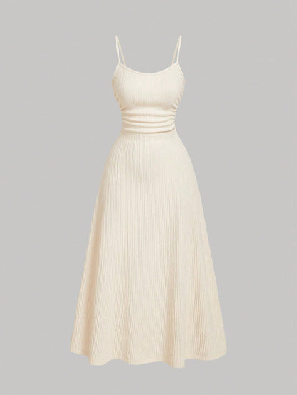 MOD Women's White Sequin Casual Minimalist Elegant Romantic Sleeveless Dress Vacation Summer