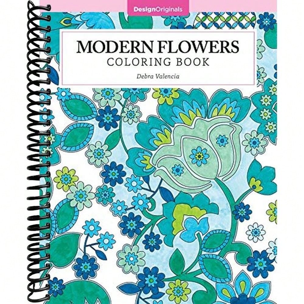 Modern Flowers Coloring Book (Design Originals) 32 Contemporary Floral Pattern Designs On Thick Perforated Paper