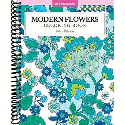 Modern Flowers Coloring Book (Design Originals) 32 Contemporary Floral Pattern Designs On Thick Perforated Paper