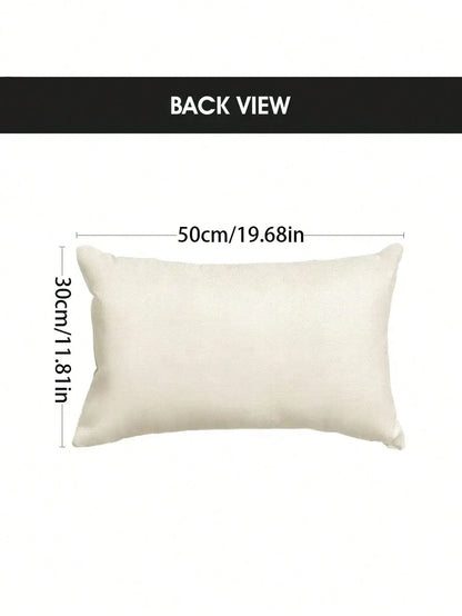 Modern Linen Throw Pillow Cover- "Relax, Enjoy Porch Time" Text, Woven Farmhouse Style Lumbar Pillow Sham With Zipper Closure, Suitable For Sofa, Lounge Chair And Various Rooms- Machine Washable, Au