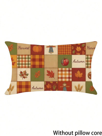 Modern Linen Throw Pillow Cover- "Relax, Enjoy Porch Time" Text, Woven Farmhouse Style Lumbar Pillow Sham With Zipper Closure, Suitable For Sofa, Lounge Chair And Various Rooms- Machine Washable, Au