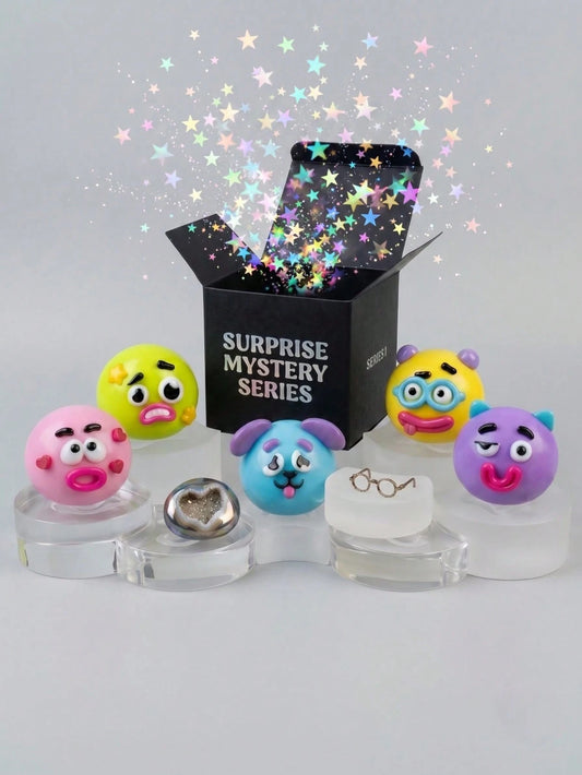 Monster Face Slow Rebound Soft Squeeze Blind Box Toy, Cute Monster Stress Relief Ball, Suitable For Teens And Adults As Stress Relief Fingertip Toy, Collectible Mysterious Figure, Surprise Gift For Mo