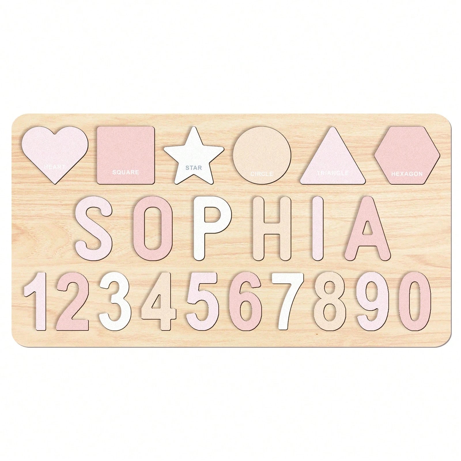 Montessori Toddler Toys, Wooden Name Puzzles For Toddlers 1-3, Custom Puzzle Name Baby, Personalized Name Puzzle New Easter Gifts For Kids Wooden Toys 3D Alphabet Jigsaw