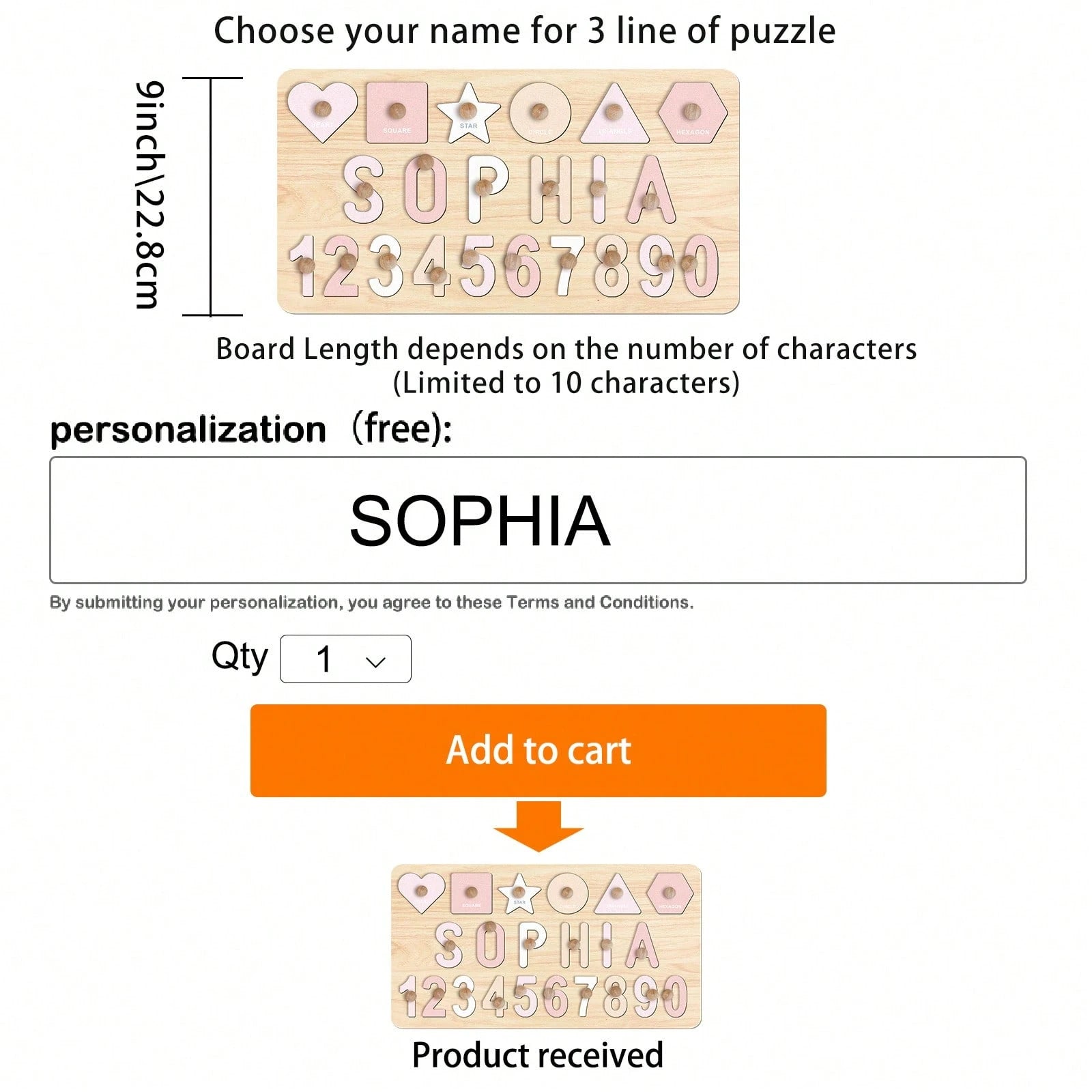 Montessori Toddler Toys, Wooden Name Puzzles For Toddlers 1-3, Custom Puzzle Name Baby, Personalized Name Puzzle New Easter Gifts For Kids Wooden Toys 3D Alphabet Jigsaw