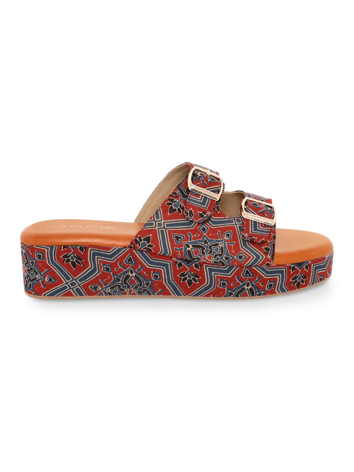 Mud Tone Ajrakh Slidders