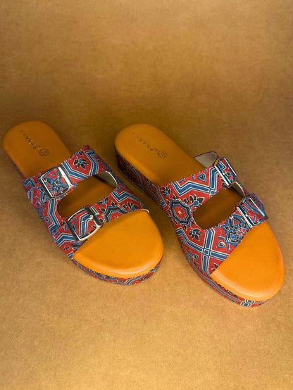 Mud Tone Ajrakh Slidders