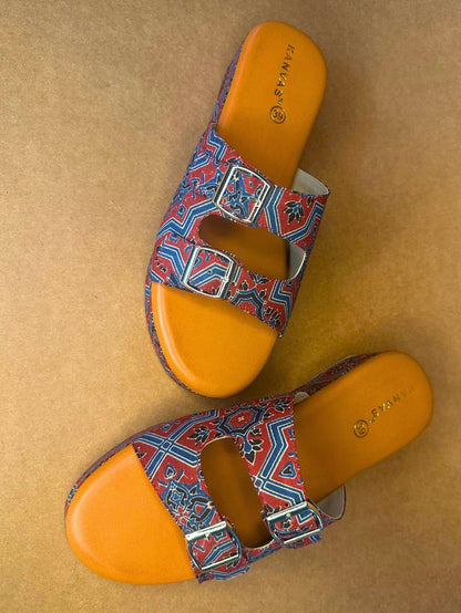 Mud Tone Ajrakh Slidders