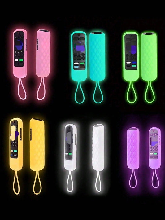 Multi-Color Silicone Glow-In-The-Dark Dust-Proof Cover For TV Remote Control (Follow Instructions Strictly For Glow Effect, See Details Page For Instructions, Brightness Is Only Dim, Please Do Not Ord