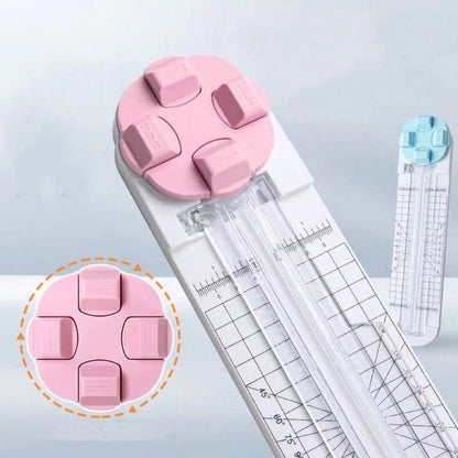 Multi-Functional Paper Cutter Creasing Dotted Wavy Line Cutting 360-Degree Rotary For Hand-Cutting Card Art Tools Scrapbooking,Back To School,School Supplies