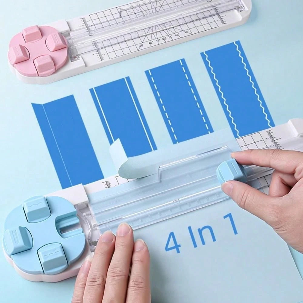 Multi-Functional Paper Cutter Creasing Dotted Wavy Line Cutting 360-Degree Rotary For Hand-Cutting Card Art Tools Scrapbooking,Back To School,School Supplies