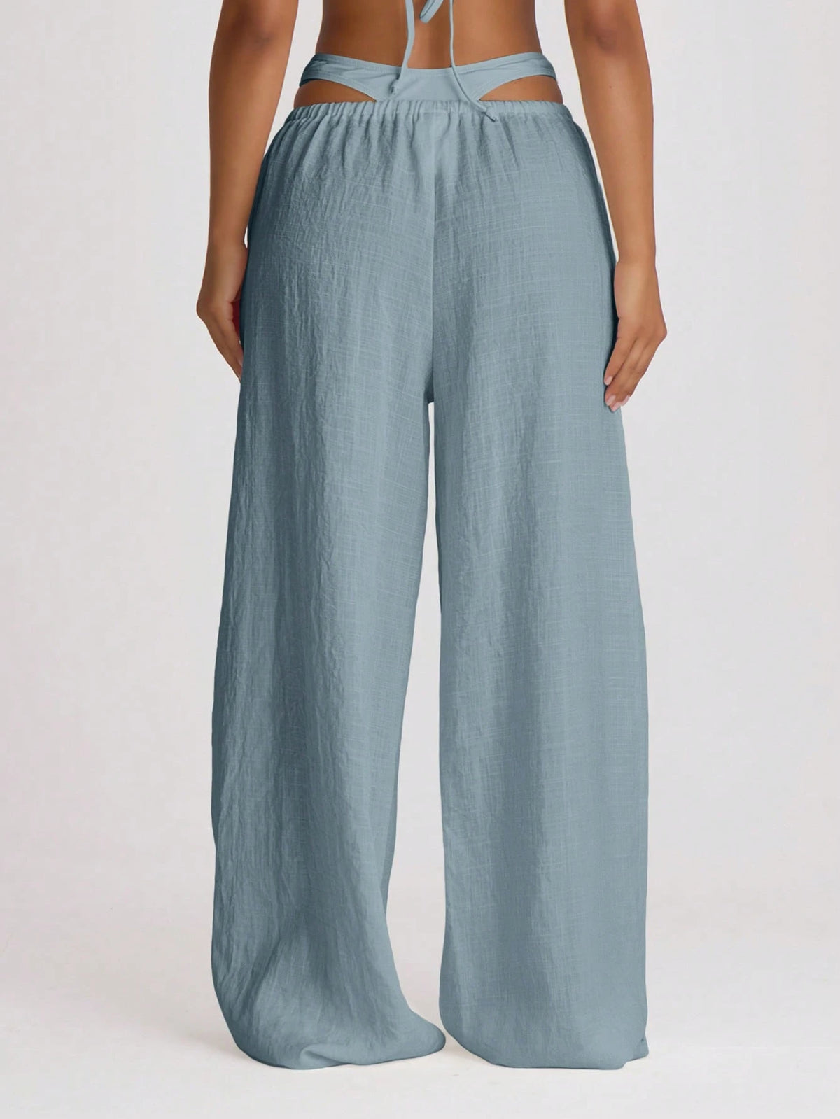 Musera Resort Drawstring Wide Leg Linen Trousers Cover Up Swim Vacation Holiday Summer Travel Beachwear Basics Hen Do Wedding Bridal Bachelorette Resort Core