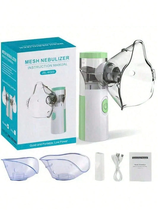 Nebulizer, Portable Nebulizer, Adult And Pediatric Nebulizer Machines For Breathing Aids, Nebulizer Masks And Mesh Nebulizer With Adjustable Nebulization Rate (Without Battery)