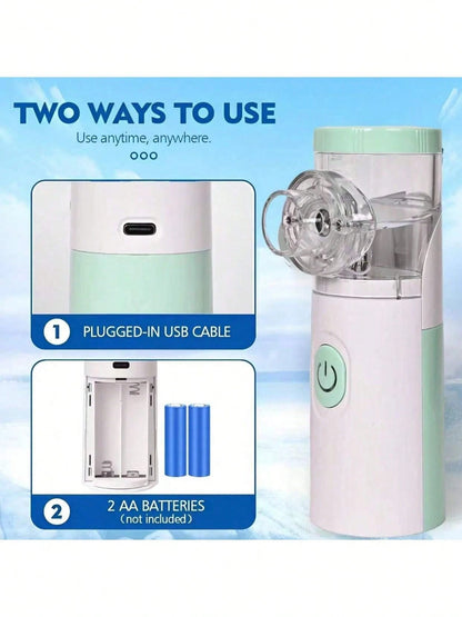Nebulizer, Portable Nebulizer, Adult And Pediatric Nebulizer Machines For Breathing Aids, Nebulizer Masks And Mesh Nebulizer With Adjustable Nebulization Rate (Without Battery)