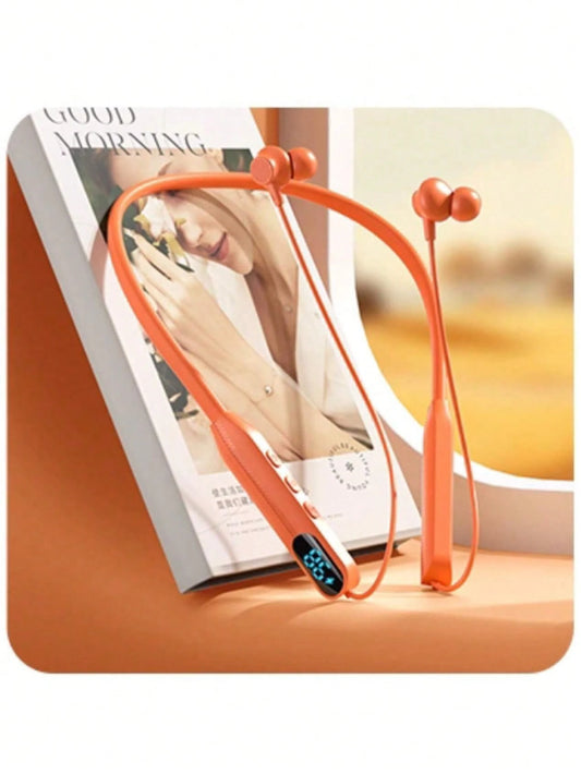 Neckband Headphones, Around Neck Headphones 24H+ Playtime, Headsets With Call Vibration, Shark Jaw Design Wireless Earbuds+Noise/Built-In Mic/IPX4 Waterproof For Sports/ Workout/ Gym