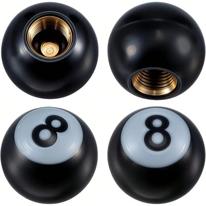 NEW- 4PCS 8 Tire Stem Valve Caps, Universal Cool 8 Tire Valve Caps, Dustproof And Air Leakage Proof For Cars, Bikes,Motorcycles,Bicycles,Valve Inner Diameter 0.29 Inches