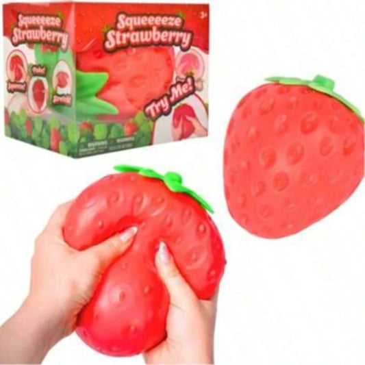 New Giant Strawberry Double Happiness, Dual Soothing, Release Emotions Anytime, Nido, Soft-Cheese Texture,//Sensory Toy// Marbles/Swirl Texture/Tie-Dye