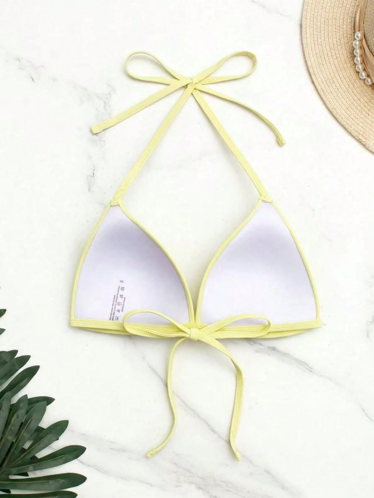 New Solid Color Stylish Women's Sexy Bikini Top, Summer Beach Vacation Black
