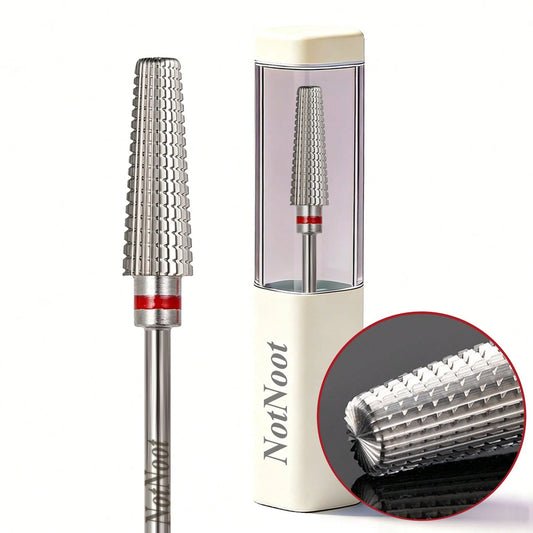 NotNoot 3/32" Carbide Long Nail Drill Bits, Fine- F| 5 In 1 Cuticle Drill Bits, Right Handed, Gel Remover, Professional Nails File Bits, Manicure Pedicure Gel Polishing