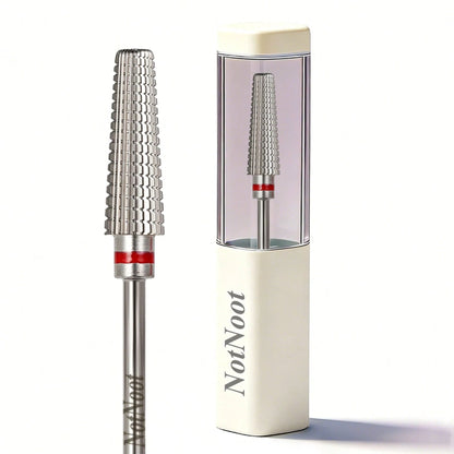 NotNoot 3/32" Carbide Long Nail Drill Bits, Fine- F| 5 In 1 Cuticle Drill Bits, Right Handed, Gel Remover, Professional Nails File Bits, Manicure Pedicure Gel Polishing