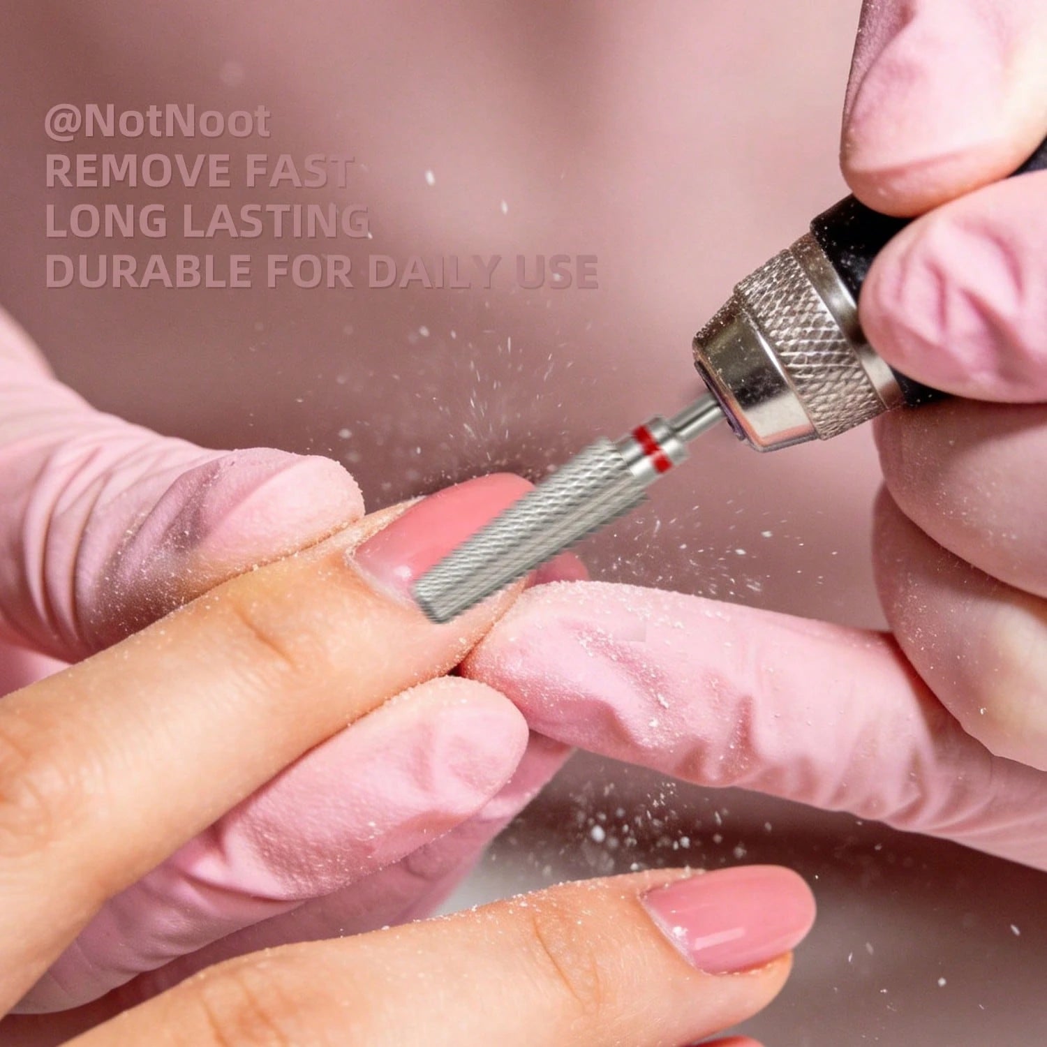 NotNoot 3/32" Carbide Long Nail Drill Bits, Fine- F| 5 In 1 Cuticle Drill Bits, Right Handed, Gel Remover, Professional Nails File Bits, Manicure Pedicure Gel Polishing