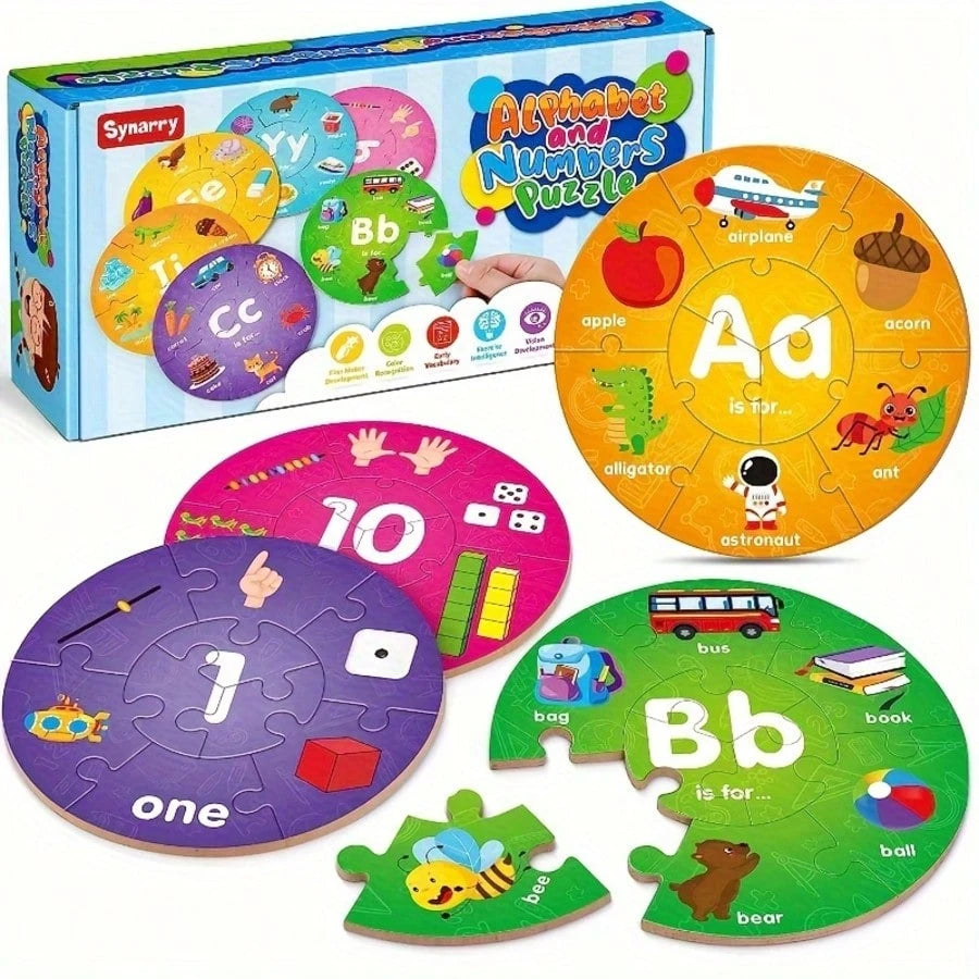 Number And Alphabet Puzzles For Kids Ages 4-6, Alphabet Learning Toys For Kids Ages 3-5, ABC Puzzles Learning Activities L Toys Gifts For 3 4 5 6 7 8 Year Old Boys Girls