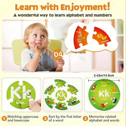 Number And Alphabet Puzzles For Kids Ages 4-6, Alphabet Learning Toys For Kids Ages 3-5, ABC Puzzles Learning Activities L Toys Gifts For 3 4 5 6 7 8 Year Old Boys Girls