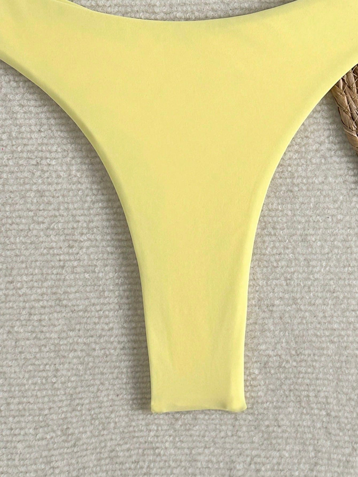 Oceva Summer Beach Swimwear Sexy Tight Basic Women's Halloween Store Celebration Solid Color Ruffled Bikini Bottoms