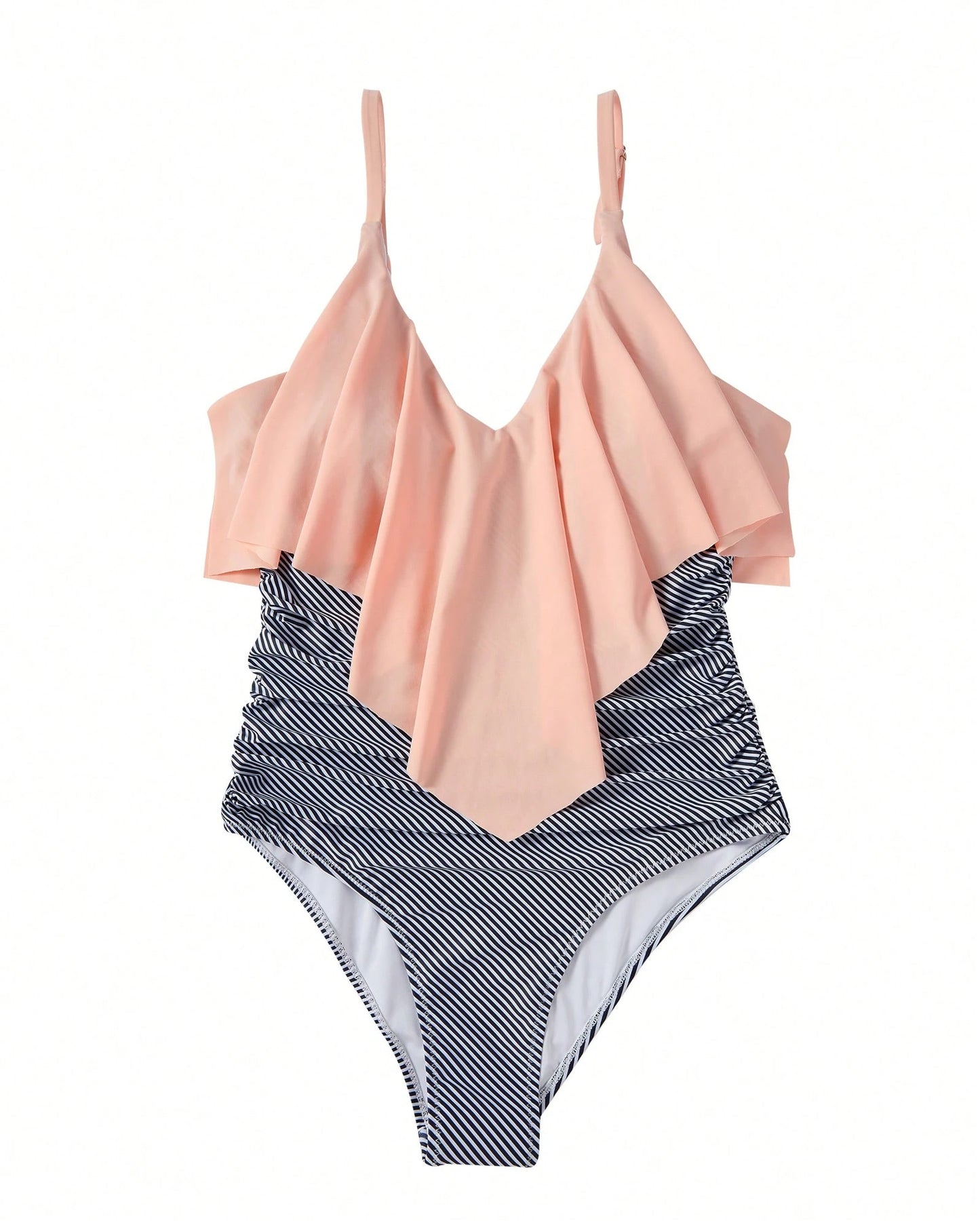 OMKAGI Women's Ruffled One-Piece Swimsuit A Flowing Hem And Pleated Design At The Abdomen Create A Slimming And Flattering Silhouette