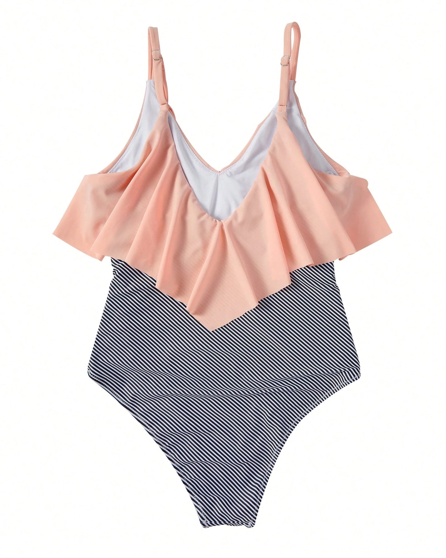 OMKAGI Women's Ruffled One-Piece Swimsuit A Flowing Hem And Pleated Design At The Abdomen Create A Slimming And Flattering Silhouette