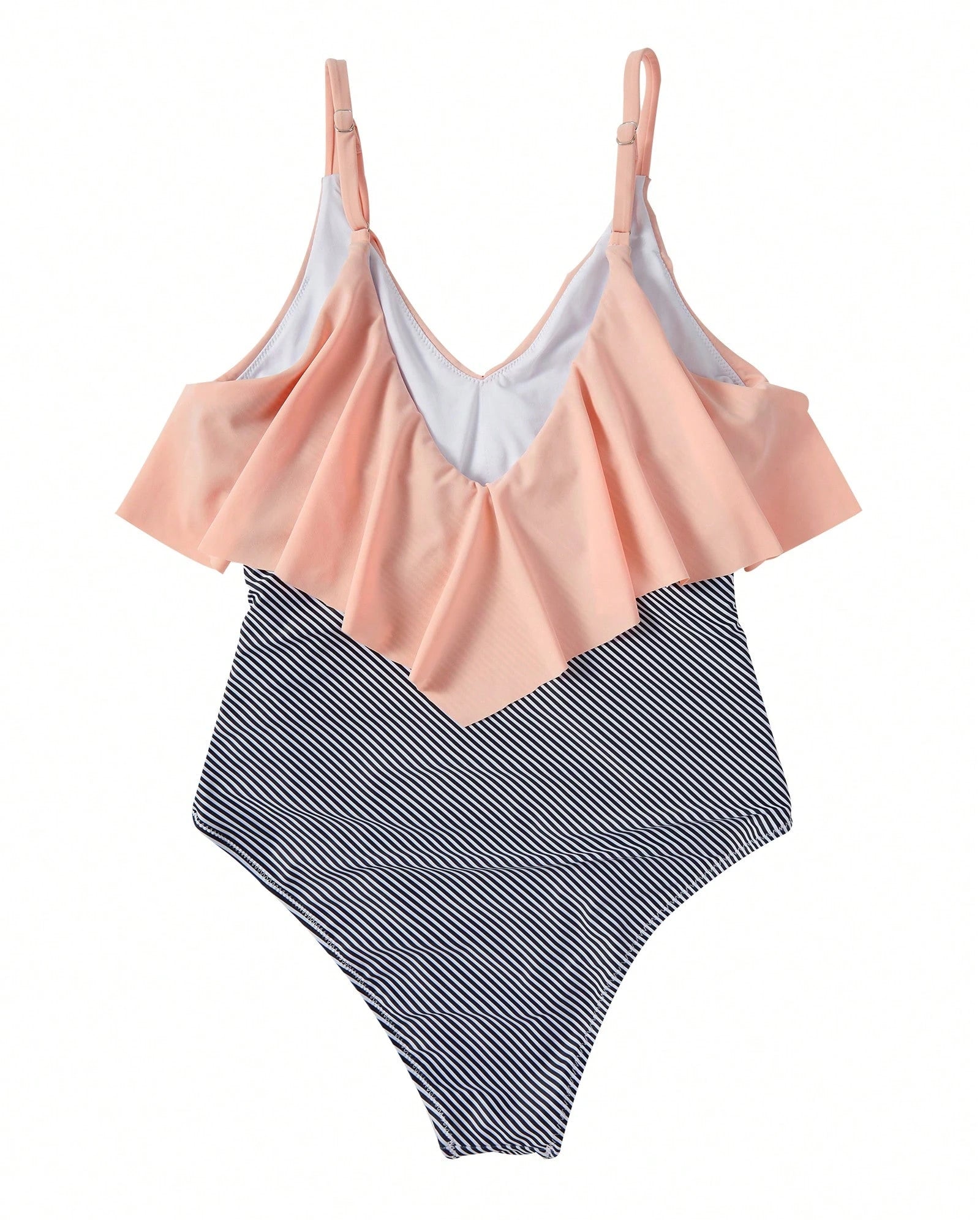 OMKAGI Women's Ruffled One-Piece Swimsuit A Flowing Hem And Pleated Design At The Abdomen Create A Slimming And Flattering Silhouette