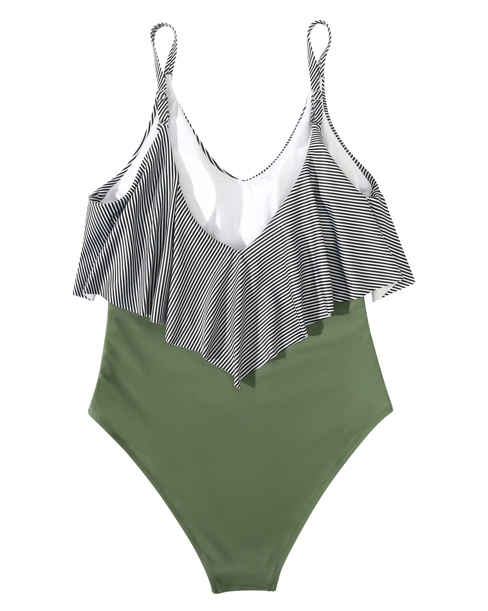 OMKAGI Women's Ruffled One-Piece Swimsuit A Flowing Hem And Pleated Design At The Abdomen Create A Slimming And Flattering Silhouette