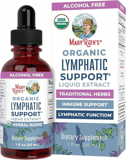 Organic Lymphatic Support – Echinacea & Elderberry Drops – Vegan – 30