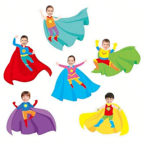 Pack Of 36 Super Theme Hero Cutouts Back To School Birthday Cut-Outs Classroom Decor DIY Craft Photo Wall Super Theme