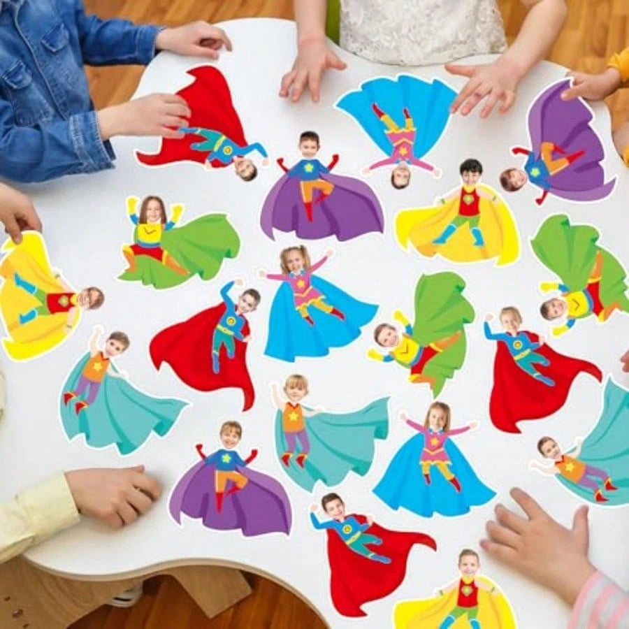 Pack Of 36 Super Theme Hero Cutouts Back To School Birthday Cut-Outs Classroom Decor DIY Craft Photo Wall Super Theme