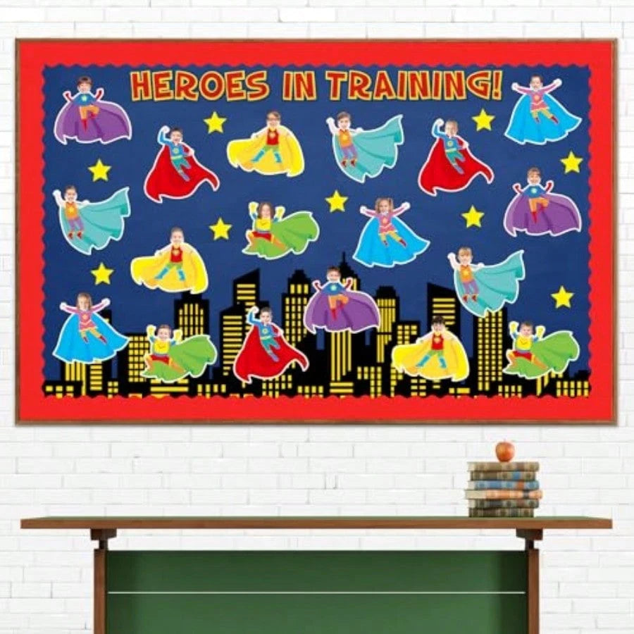 Pack Of 36 Super Theme Hero Cutouts Back To School Birthday Cut-Outs Classroom Decor DIY Craft Photo Wall Super Theme