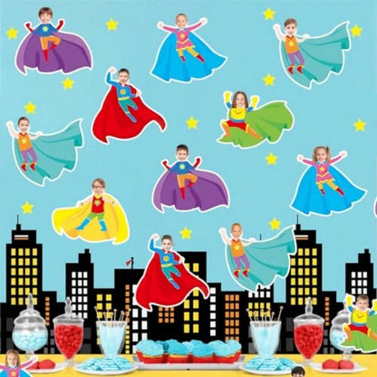 Pack Of 36 Super Theme Hero Cutouts Back To School Birthday Cut-Outs Classroom Decor DIY Craft Photo Wall Super Theme