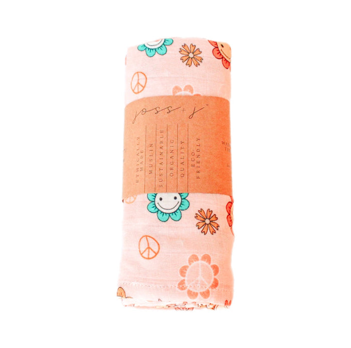 Peace + Love Muslin Swaddle