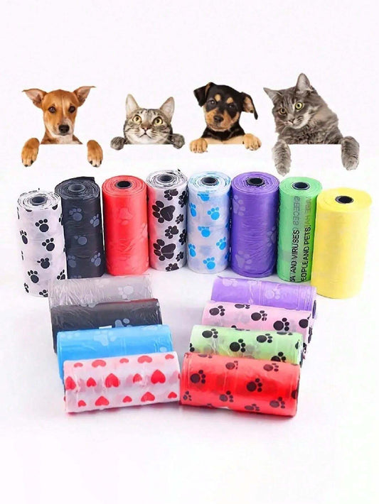 Pet Waste Bags- Leak-Proof- 1/6/8/10/20/30/40/50 Rolls| Thick & Durable, Effectively Controls Odor, Suitable For Sanitation, Food, And Pet Cleaning