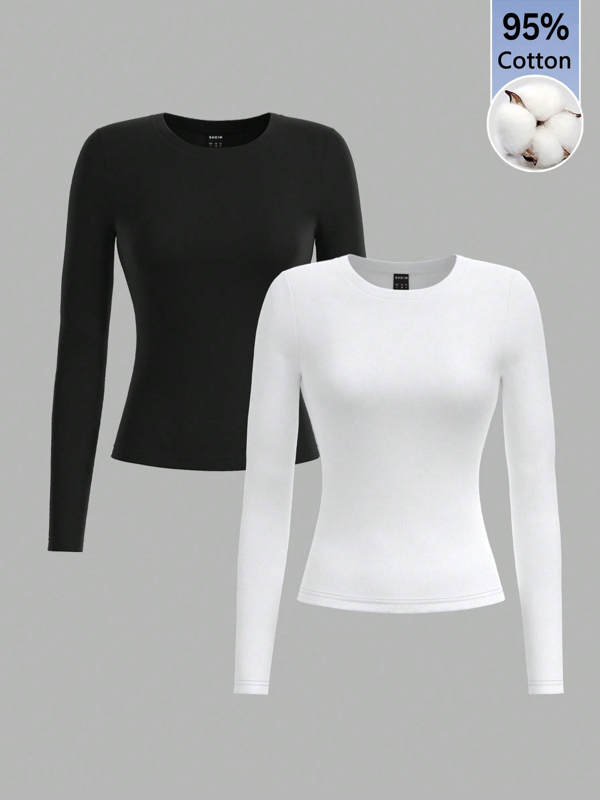 PETITE Women's Casual Basic Versatile Solid Color Long Sleeve T-Shirt Everyday Day Time White Black Autumn Everyday Home