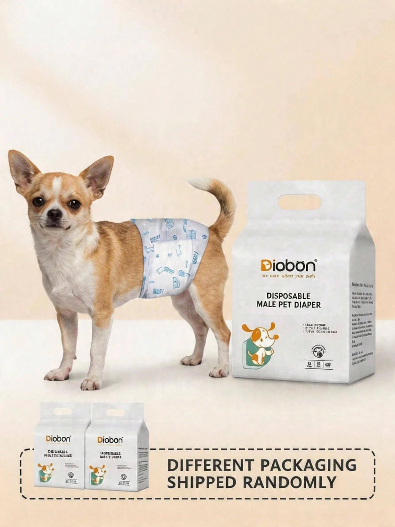 PETSIN 10pcs/Pack Disposable Dog Diapers, Anti-Leakage & Odor Prevention Sanitary Pants, Random Package Delivery