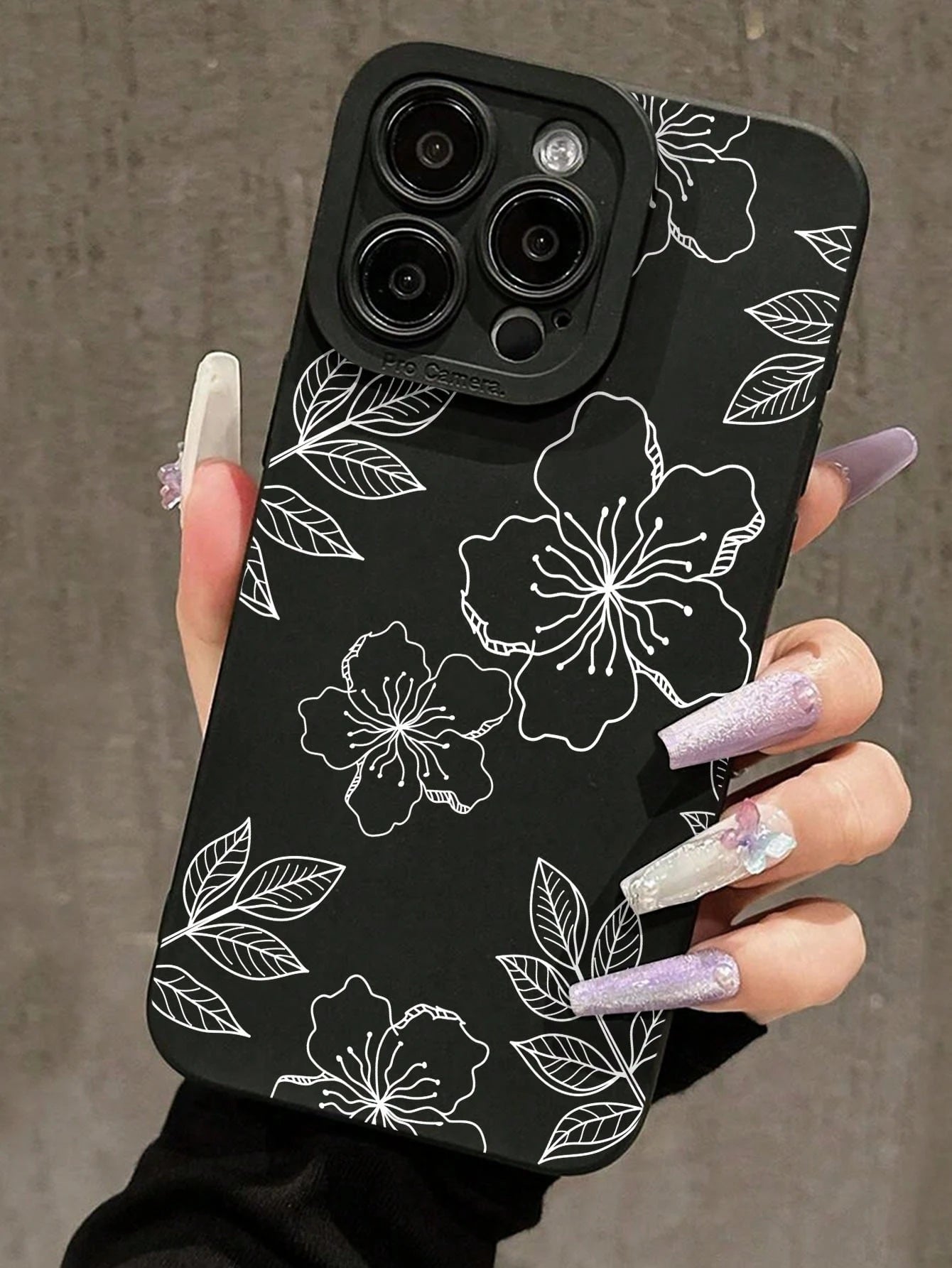 Pink Floral Element Fashion Phone Case Pink Floral Pattern Fashion Phone Case 1pc INS Style Fresh Hibiscus Flower & Leaf Pattern Soft Phone Case, Scratch-Resistant & Anti-Slip, Compatible With IPhone